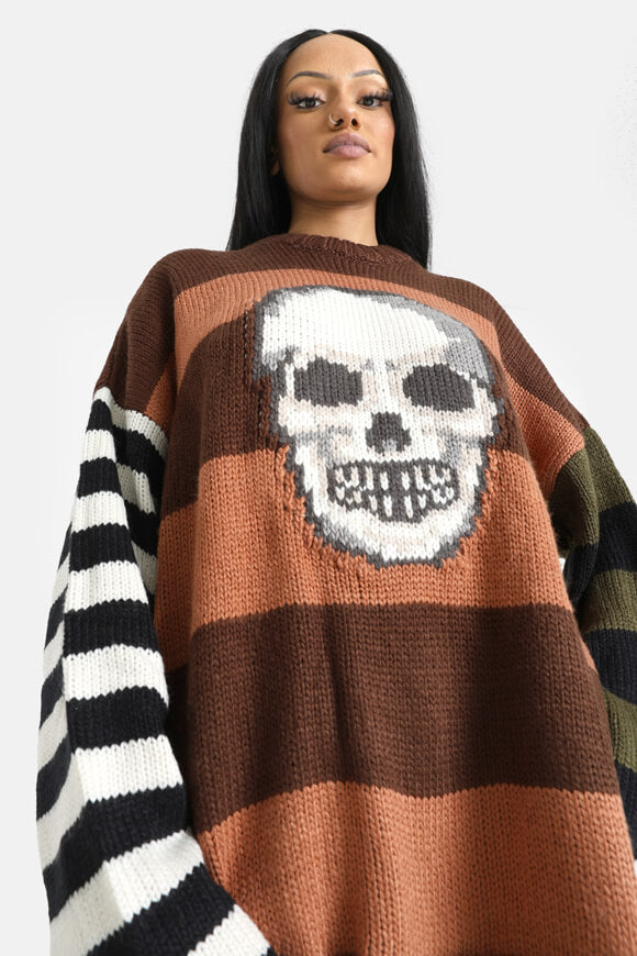 Vertex Oversize Grobstrickpullover - Mehrfarbig