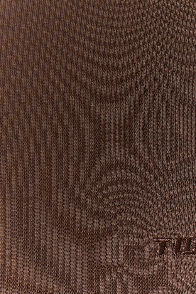 Geripptes Body - Dark Brown