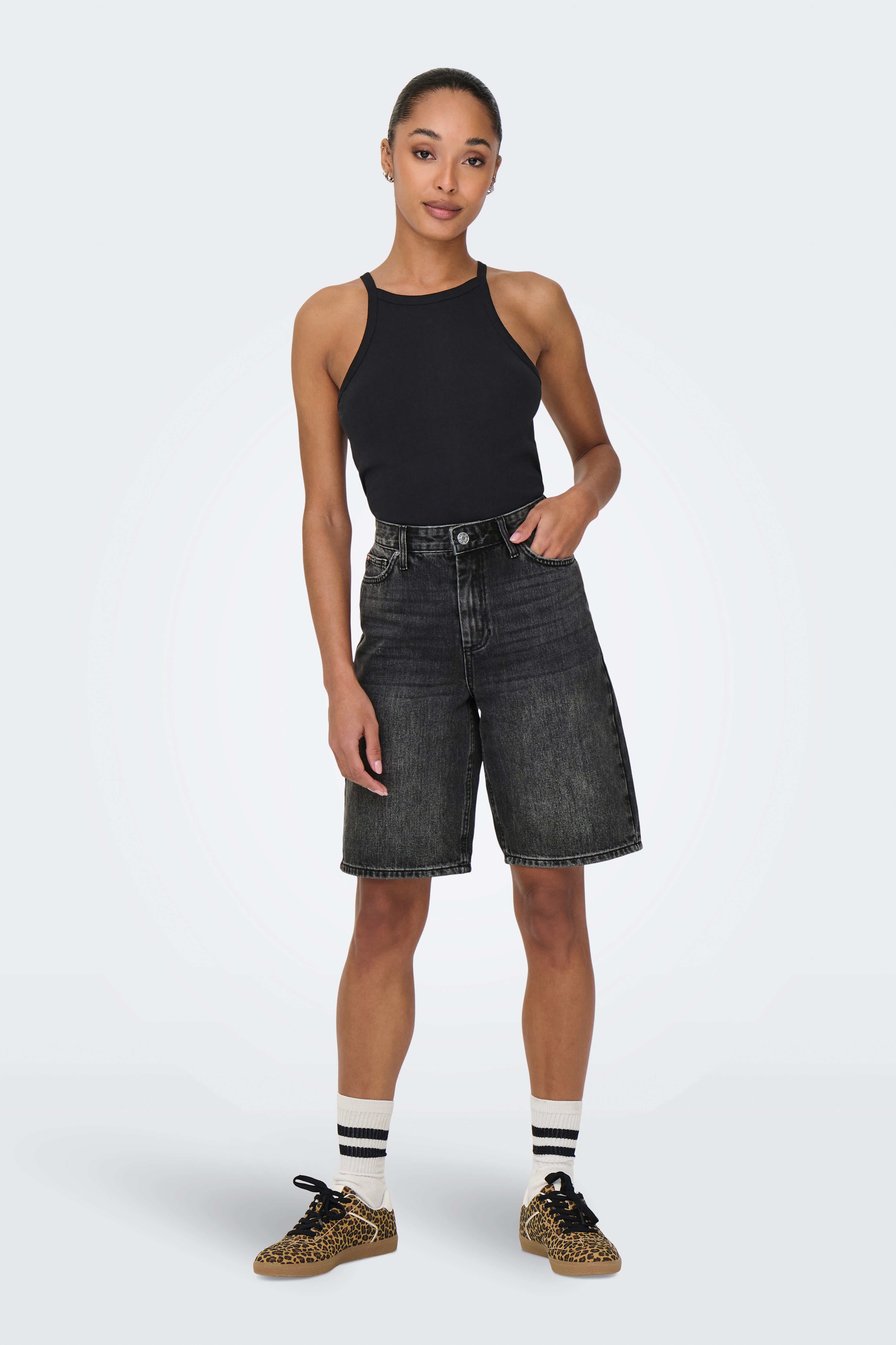 ONLSONNY short en jean - Washed Black
