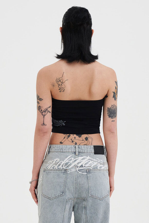 Snow Tiger top court bandeau - Black