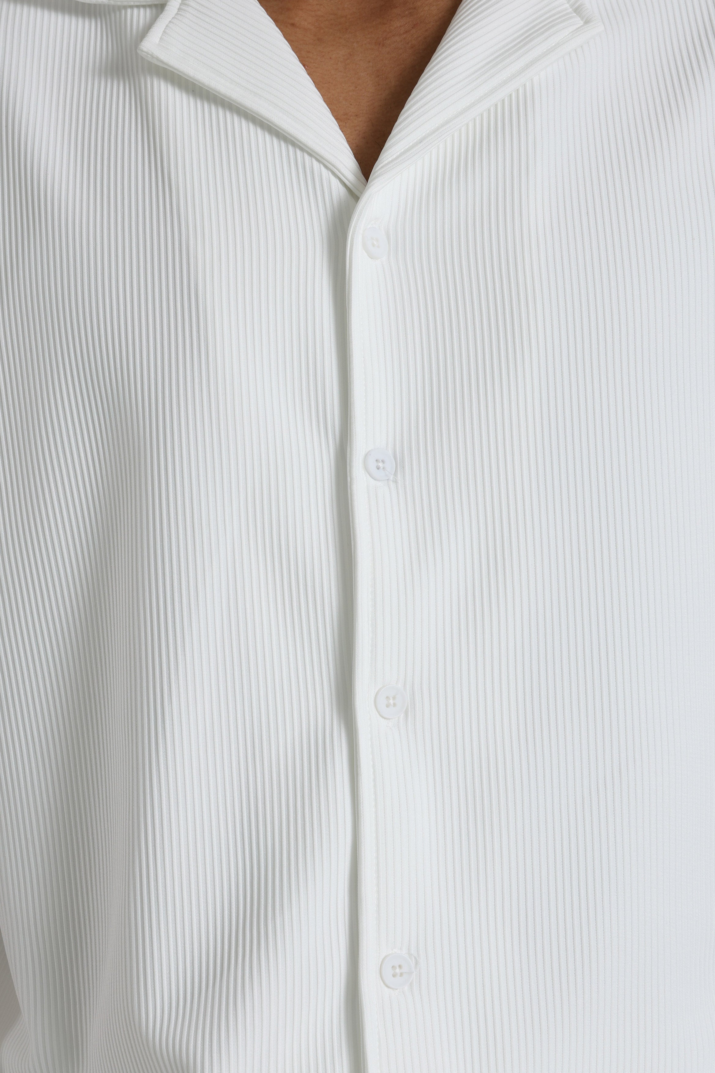 Strukturiertes Hemd - Offwhite