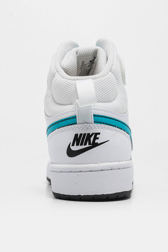 Baskets Court Borough 2 - Blanc + Aquamarine + Noir