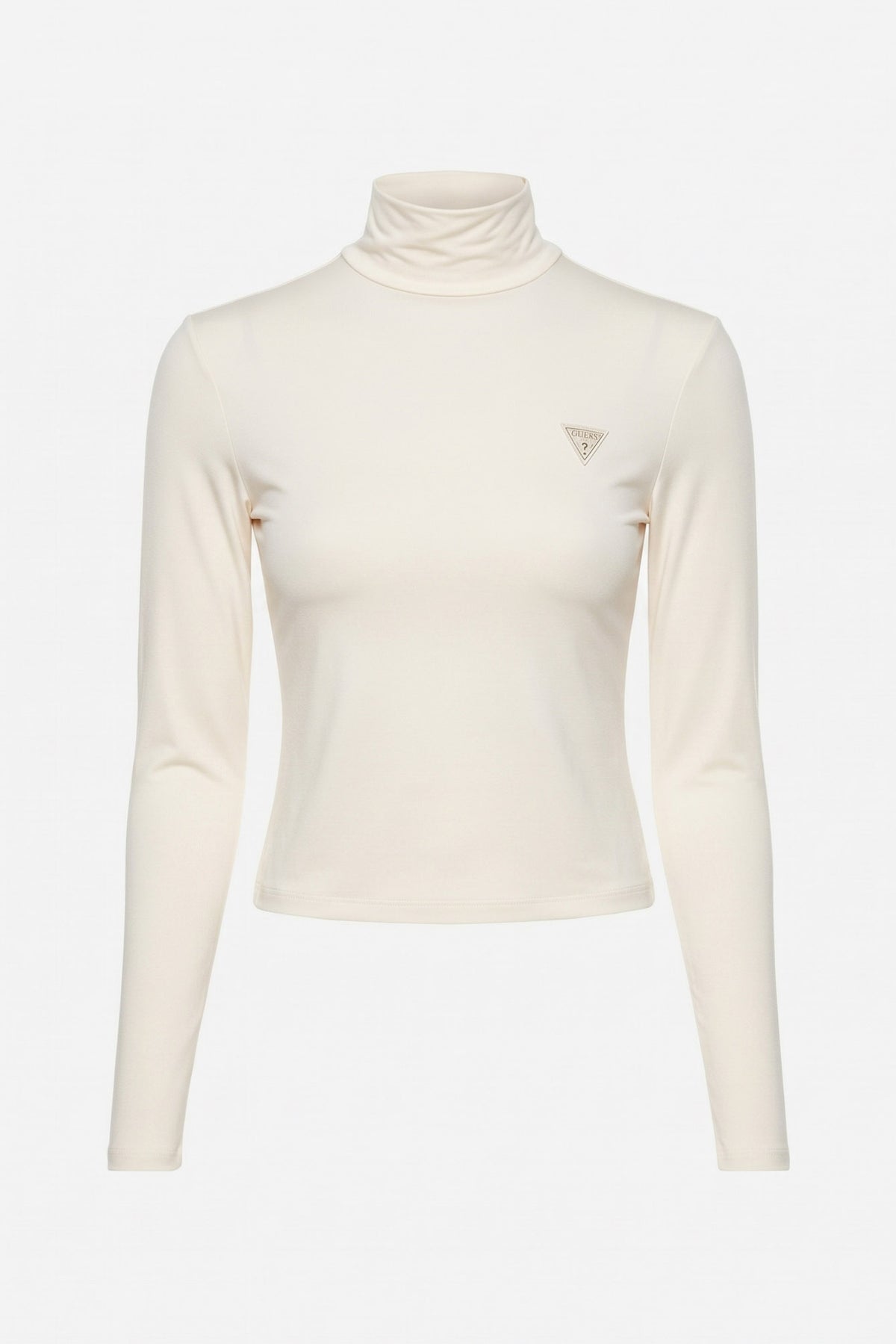 Cropped long-sleeve shirt - Cream White