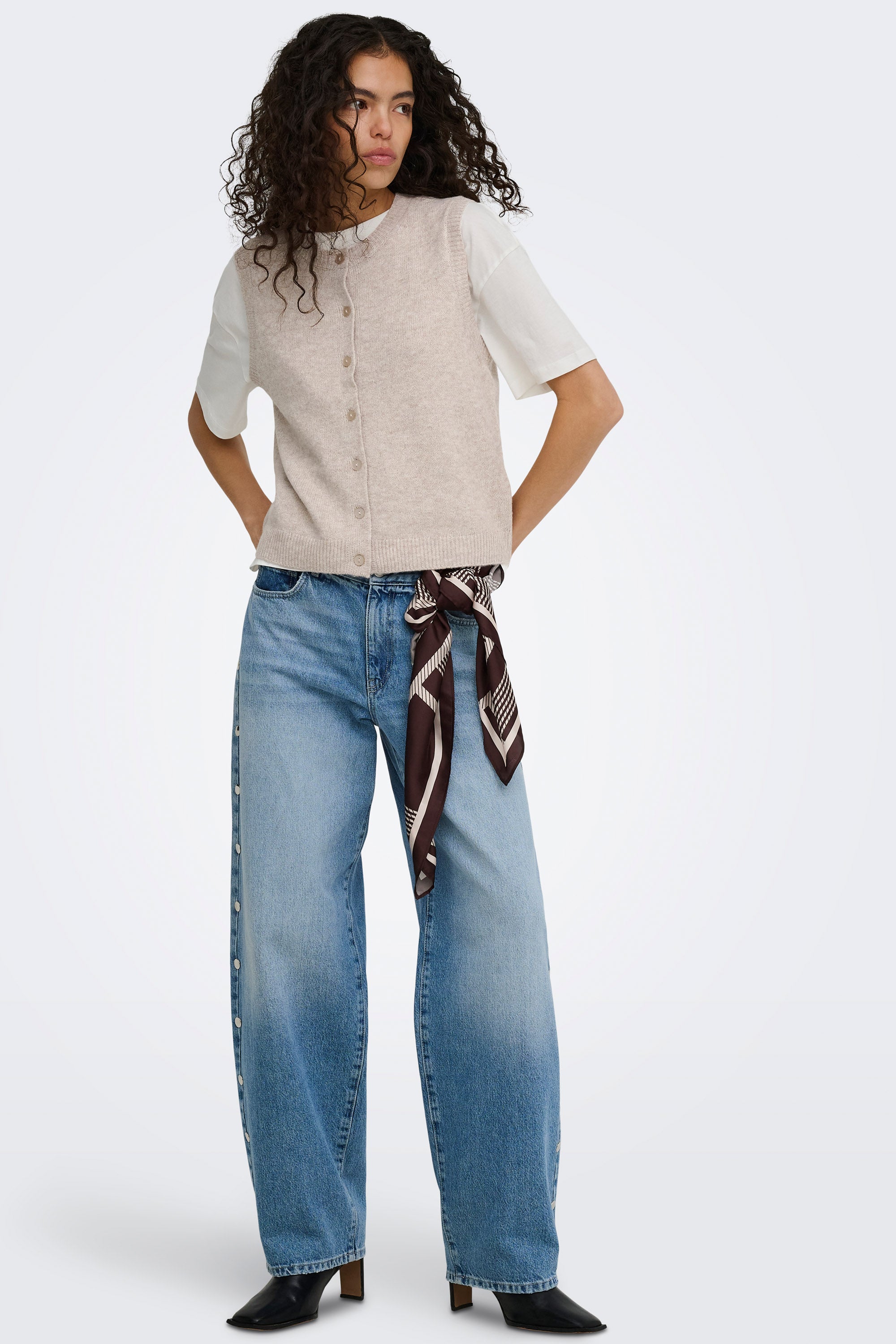 Gilet in maglia ONLOLIVIA - Humus Melange