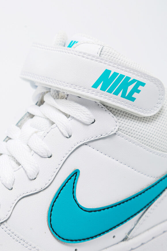 Baskets Court Borough 2 - Blanc + Aquamarine + Noir