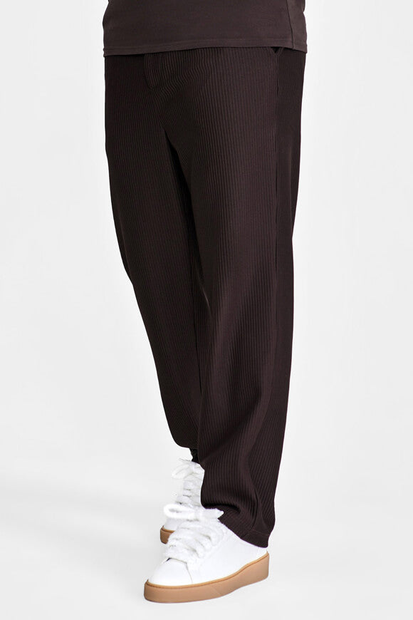 Strukturierte Stoffhose - Brown