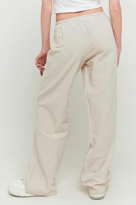 Wide Leg Leinenhose - Beige