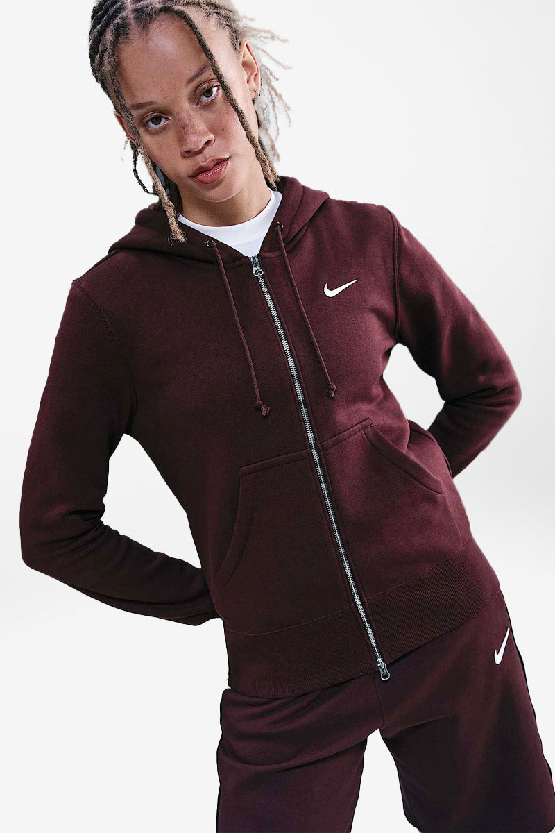 Phoenix Fleece Kapuzensweatjacke - Burgundy Crush