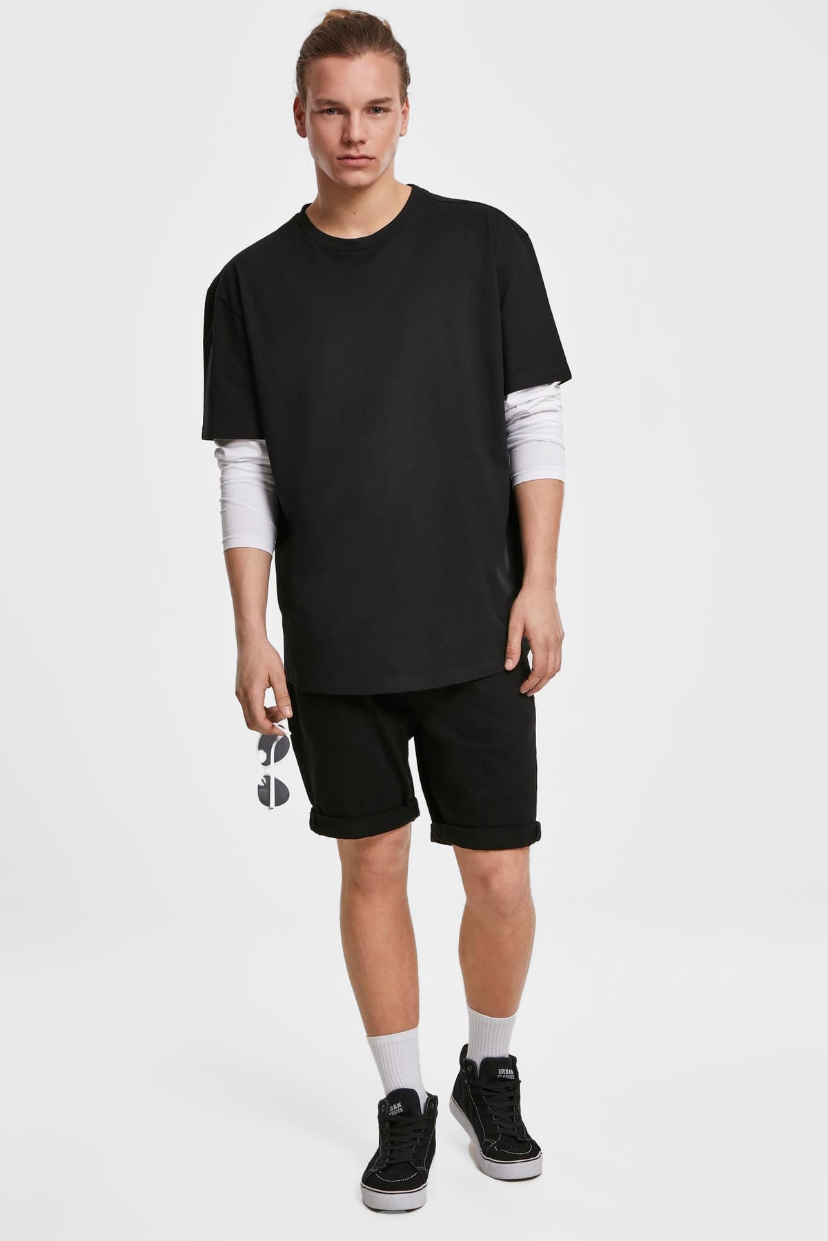 Shirt ample manches longues - Black + White