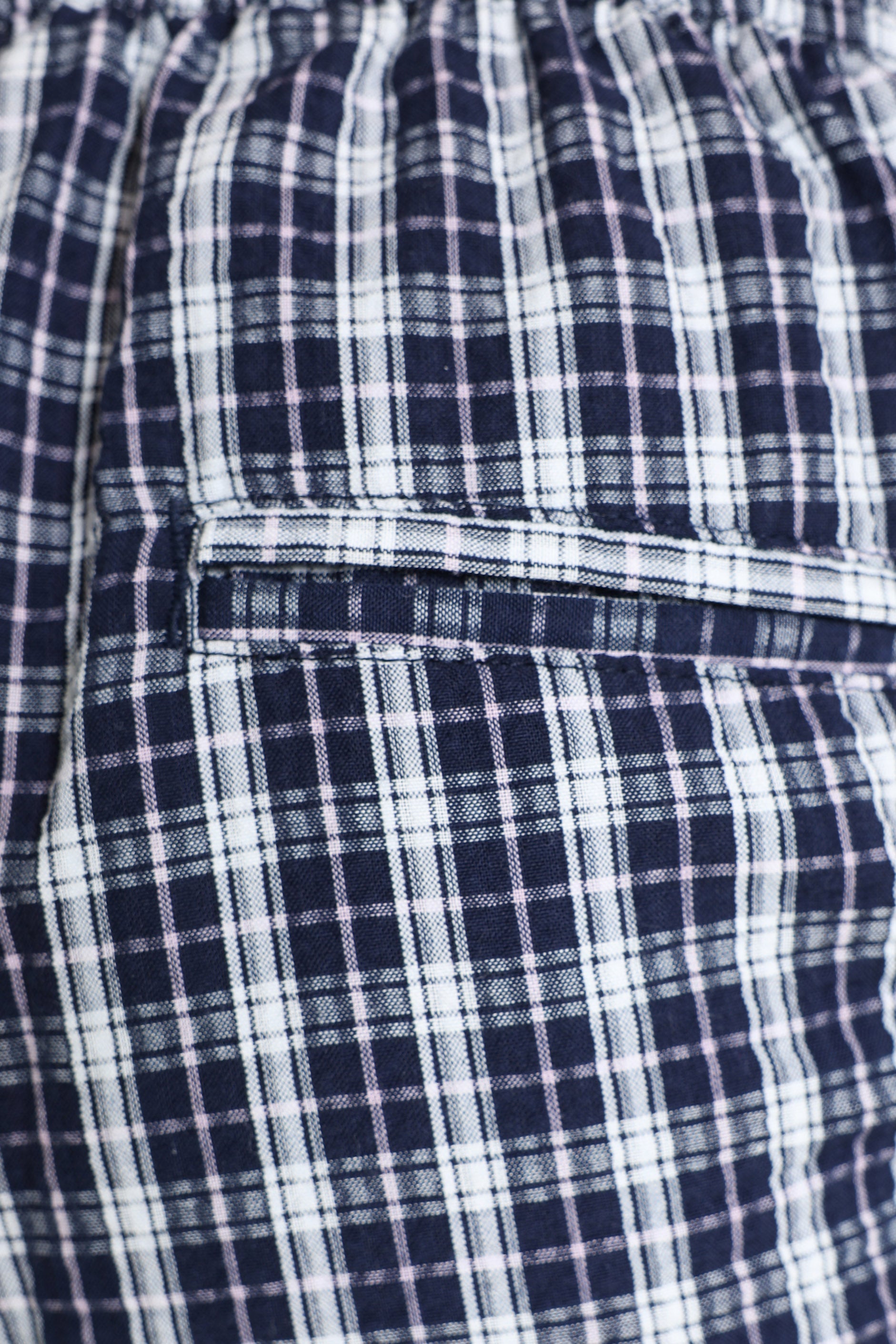 RRSLADE short à carreaux en seersucker - Navy Blazer