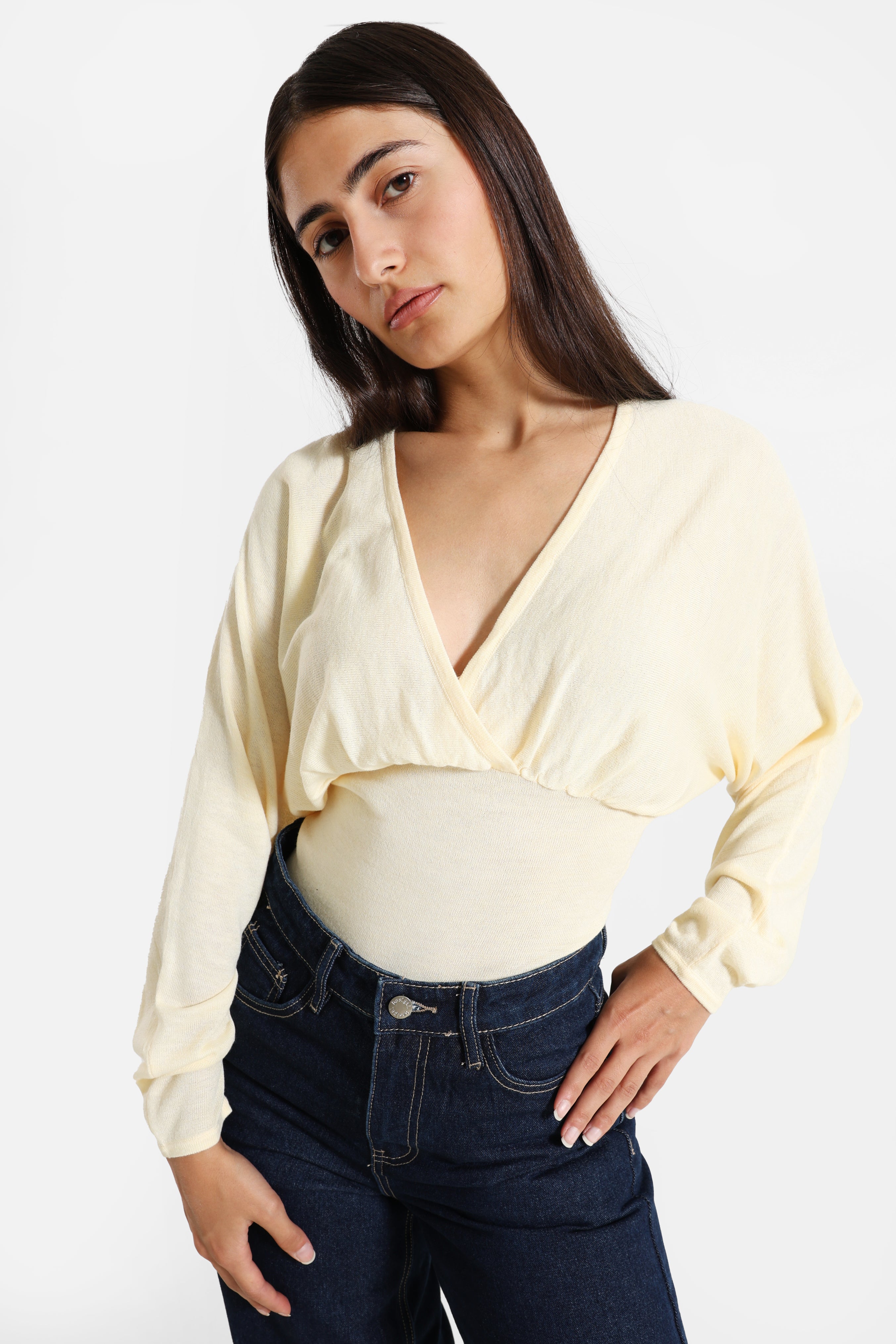 Fine knit jumper - Yellow