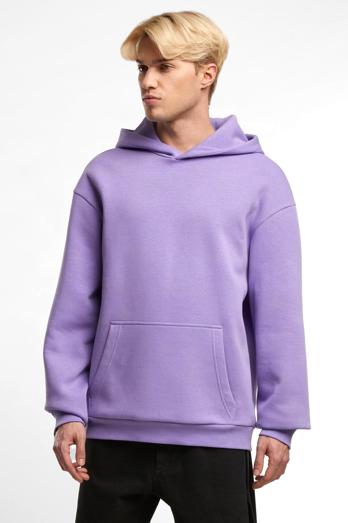 Fluffy Kapuzensweatshirt - Electriclilac