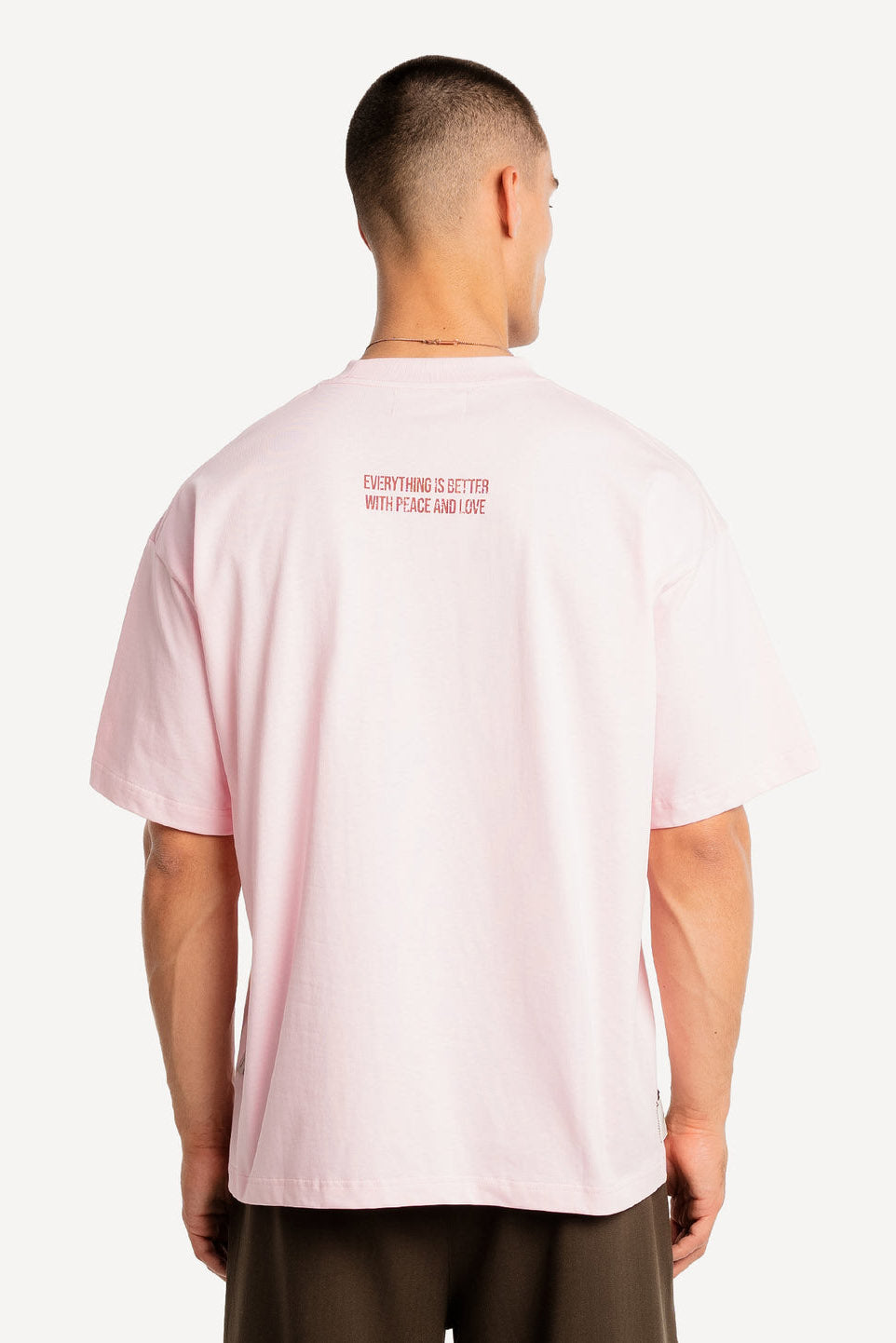 Peace Oversize T-Shirt - Light Pink