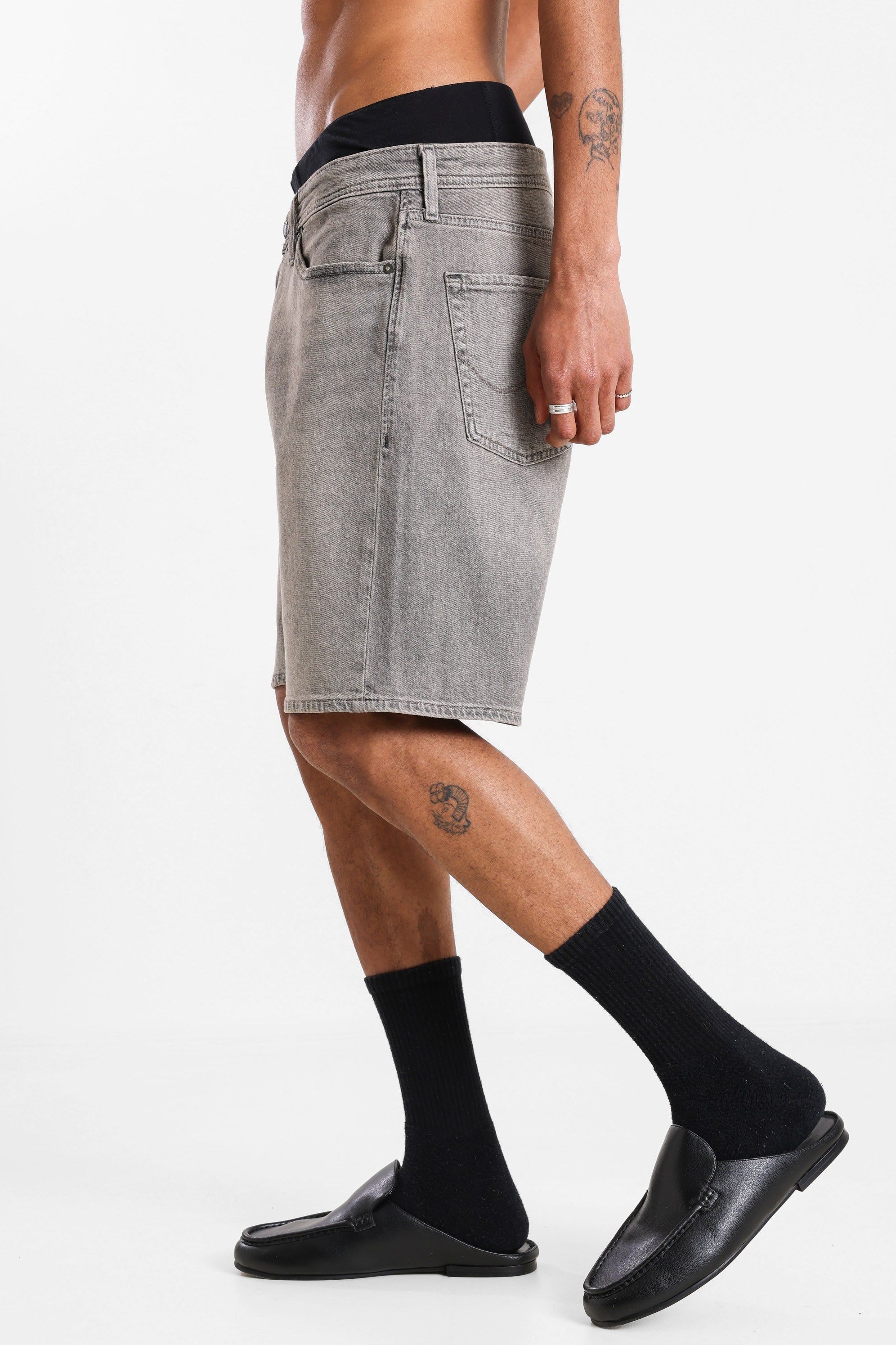 Toni Jeansshorts - Black Denim