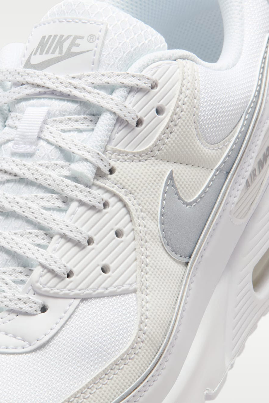 Air Max 90 PRM Sneaker - White + Metallic Silver