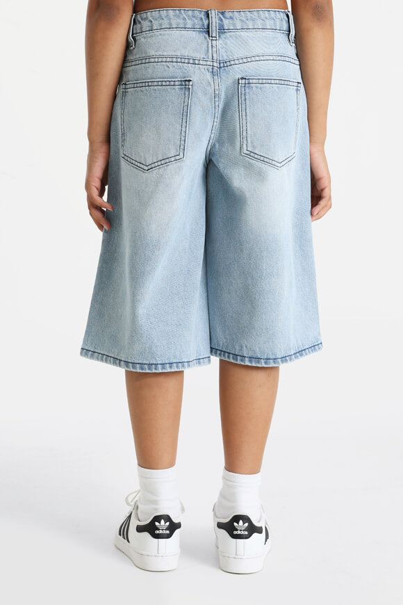Baggy Fit Jeansshorts - Hellblau