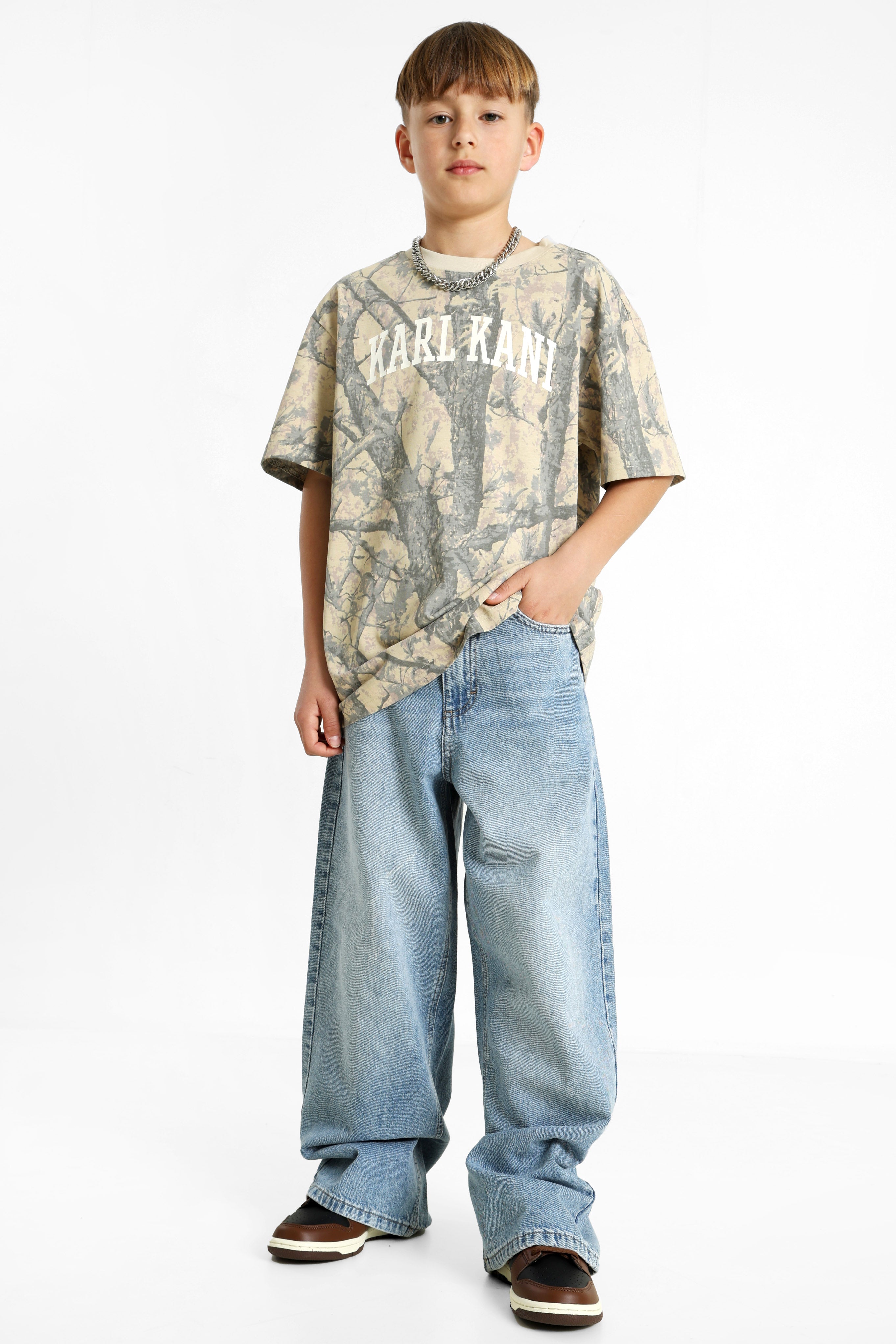 Heritage Wood Camo t-shirt - Beige + Multicolor