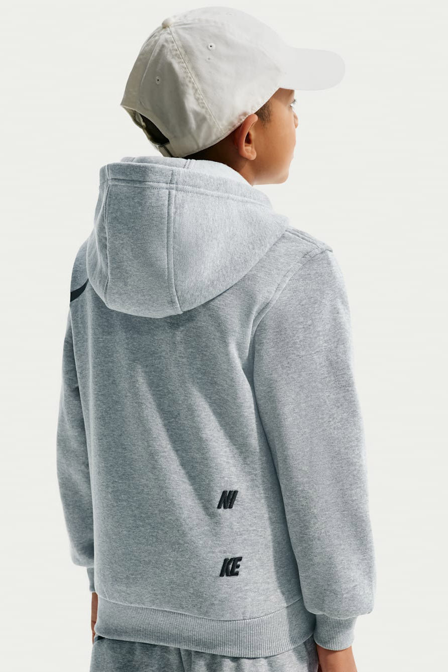 Sportswear Club Kapuzensweatshirt - Grey Heather + Black