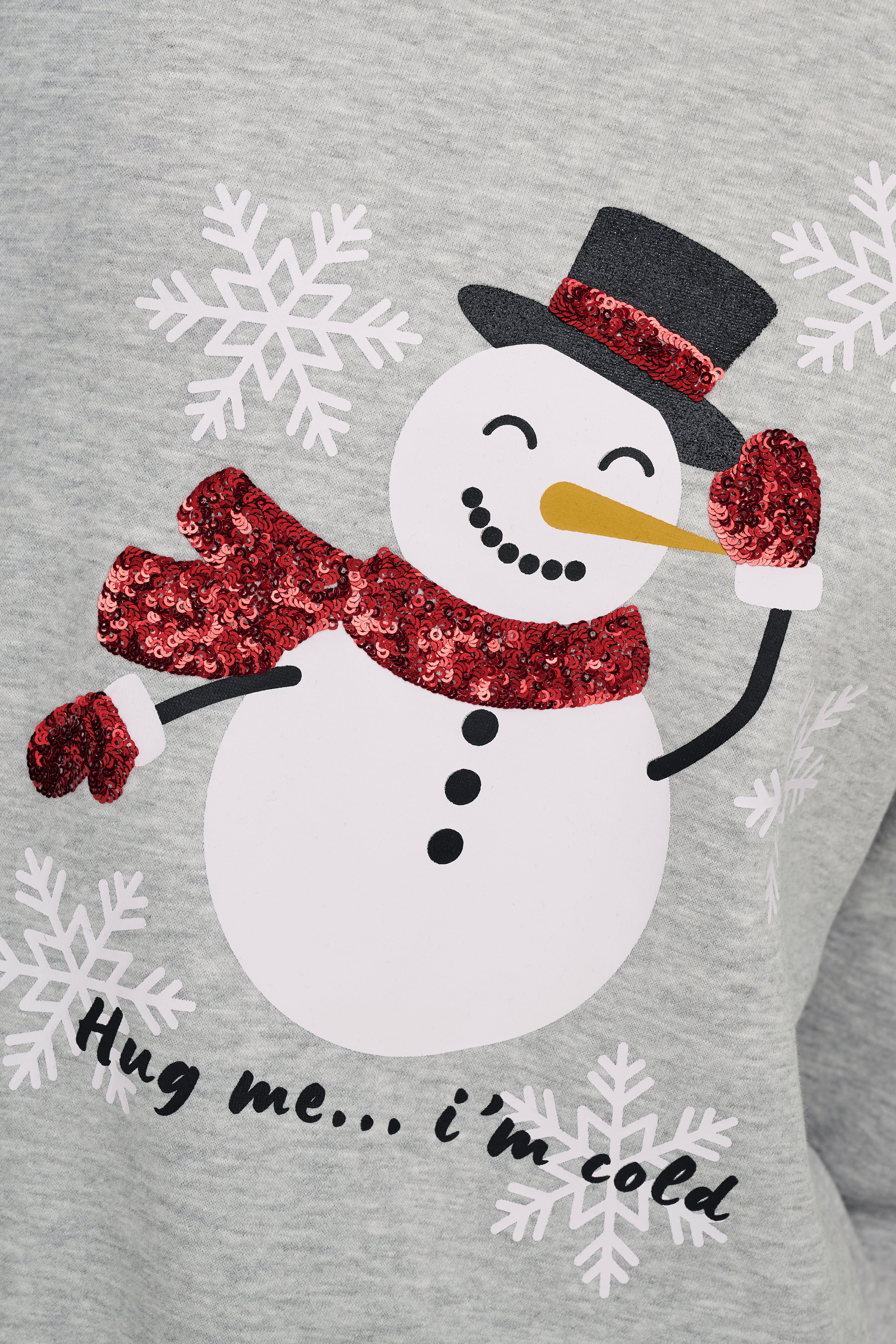 Felpa natalizia ONLYDA - Grigio chiaro melange