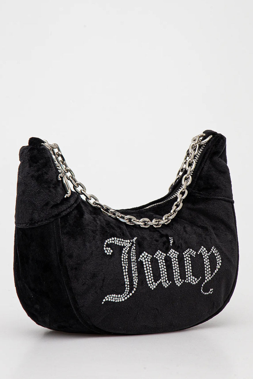 Kimberly Samt Handtasche - Black