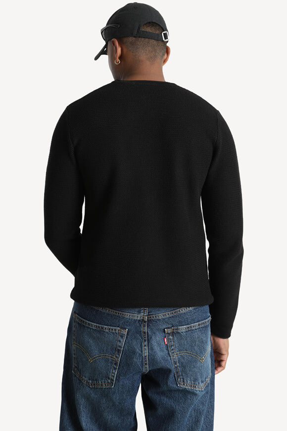 ONSERIC pull en tricot structuré - Black