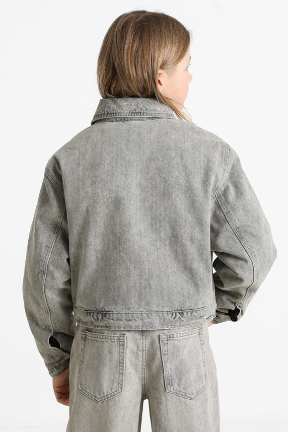 Jeansjacke - Grau