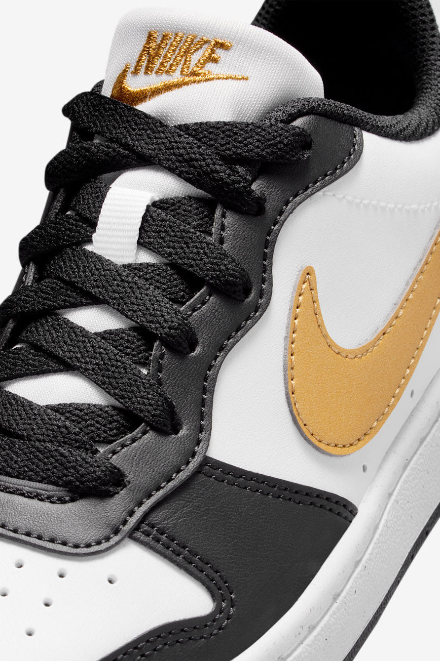 Court Borough 2 Recraft Sneaker - White + Black + Metallic Gold