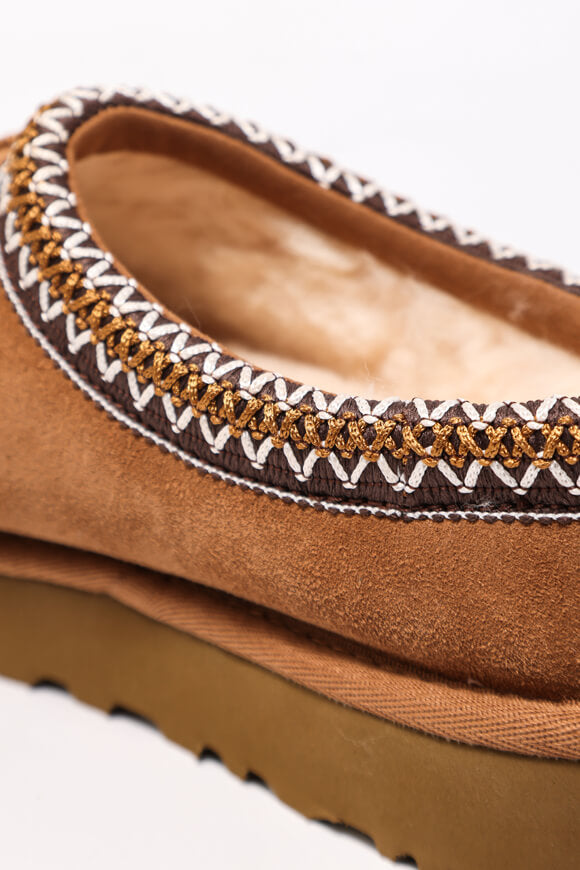 Tasman gefütterte Slipper - Chestnut