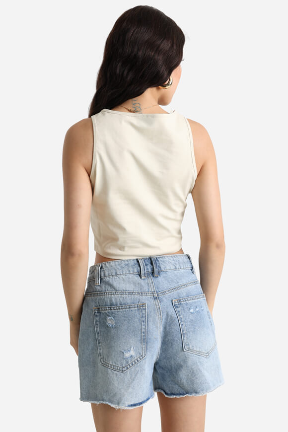 Crop tank top - Almond Milk