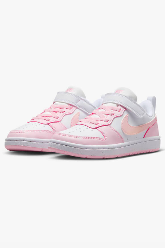 Court Borough Recraft Kids Sneaker - White + Pink Foam