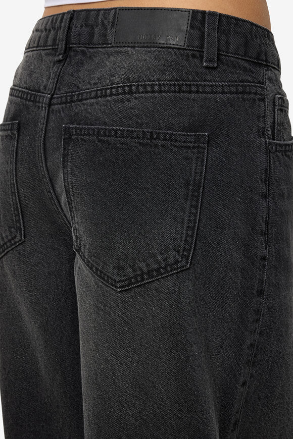 NMKETTIE Wide Leg Jeans L32 - Black Denim
