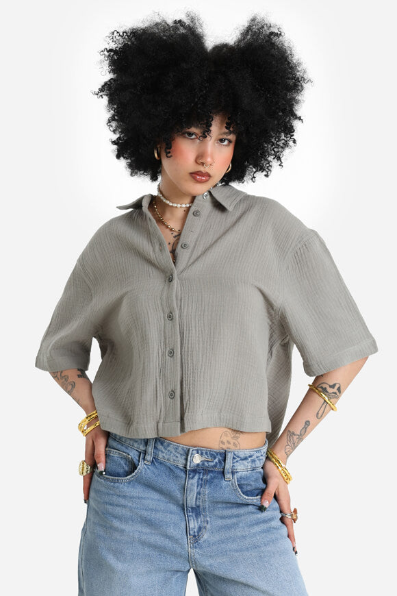 Camicia in mussola - kaki