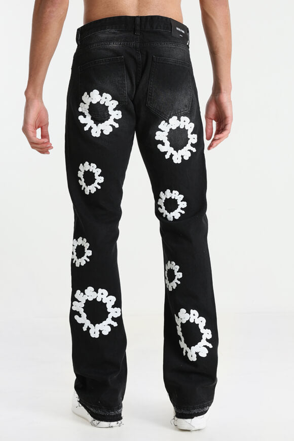 Bootcut jeans - Black denim