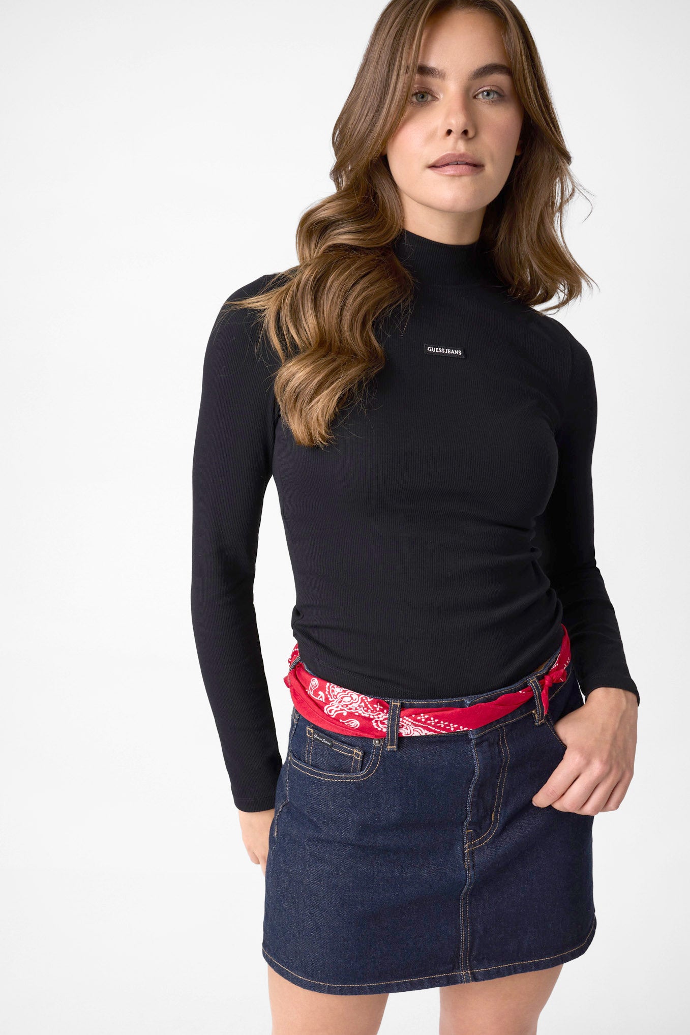 Long-sleeve ribbed shirt - Jet Black