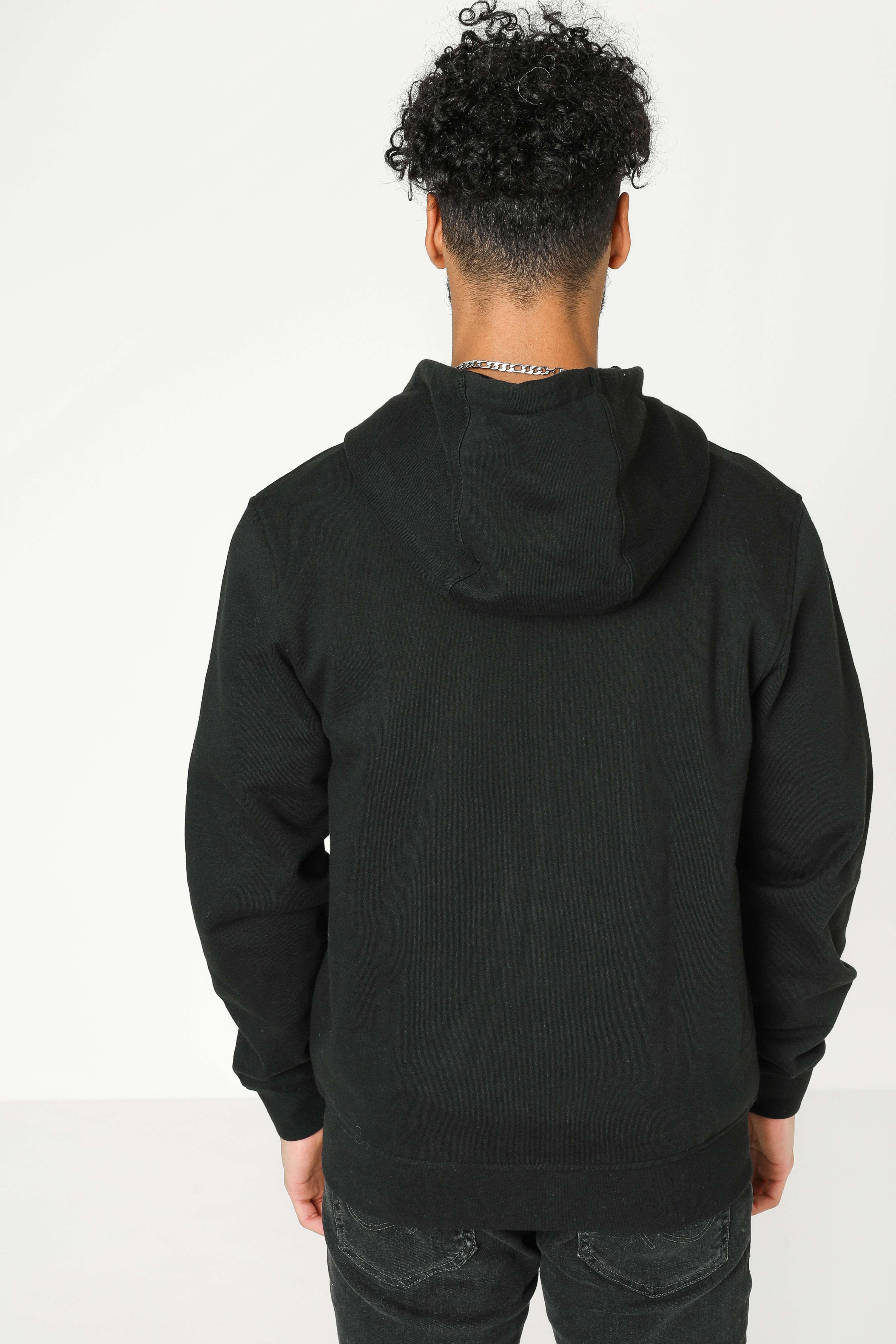 Kapuzensweatjacke - Schwarz