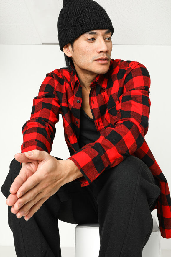 Karohemd - Rot + Schwarz