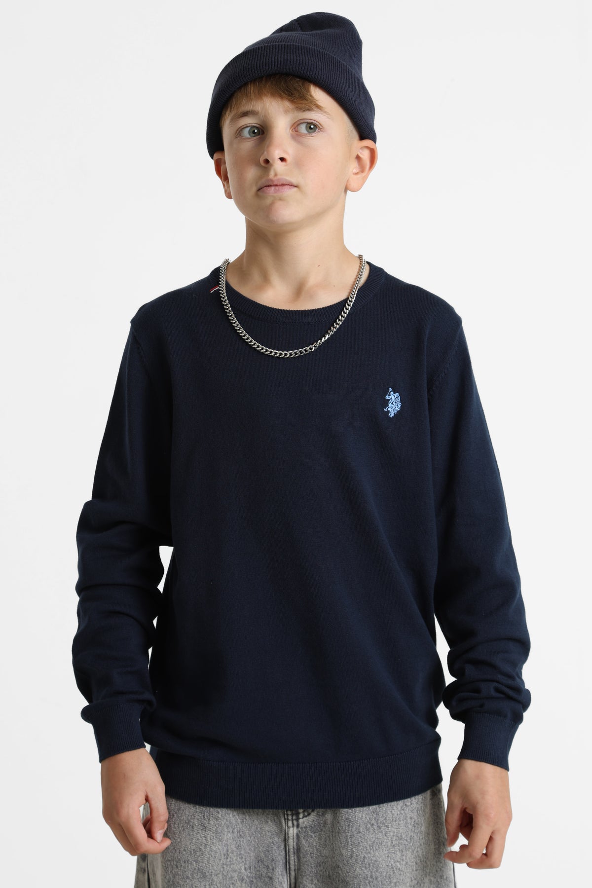 Maglione in maglia fine - Navy
