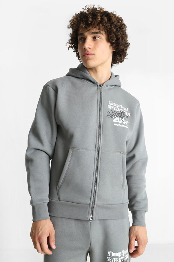 Stamp Tag Oversize Kapuzensweatjacke - Sedona Sage