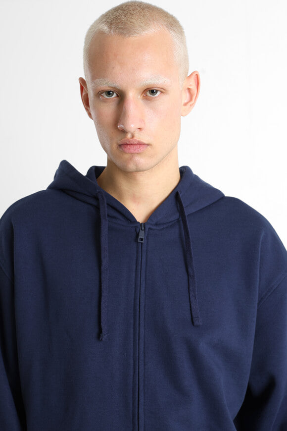 Oversized zip-up hoodie sweatshirt - Bleu marine
