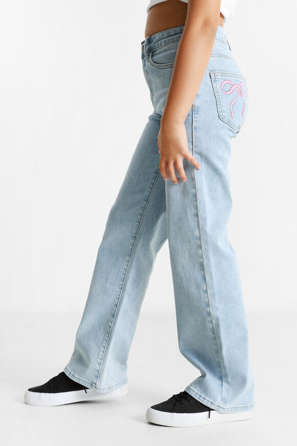 Straight Fit Jeans - Hellblau