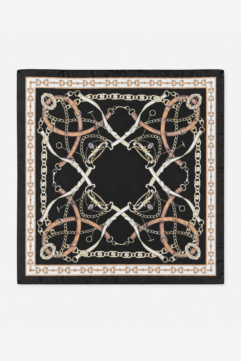 Tuch / Foulard - Black + Beige