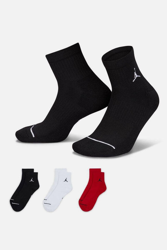 Confezione da tre calzini - Rosso + Bianco + Nero