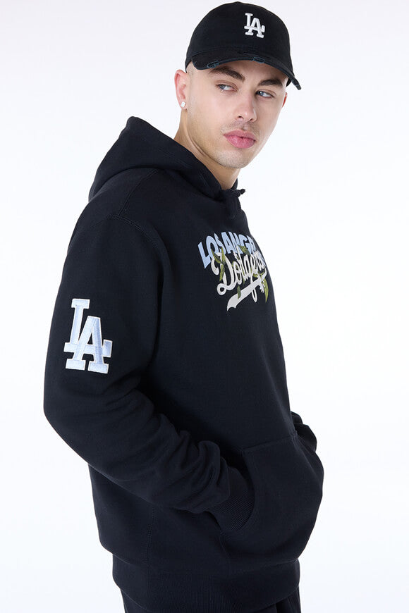 MLB Floral Graphic Hooded Sweatshirt - Black