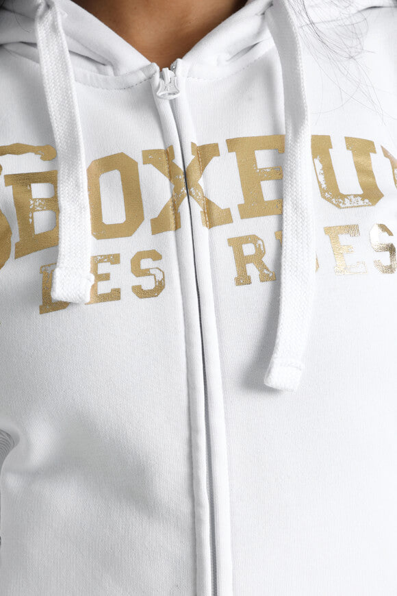 Giacca con cappuccio - White + Gold