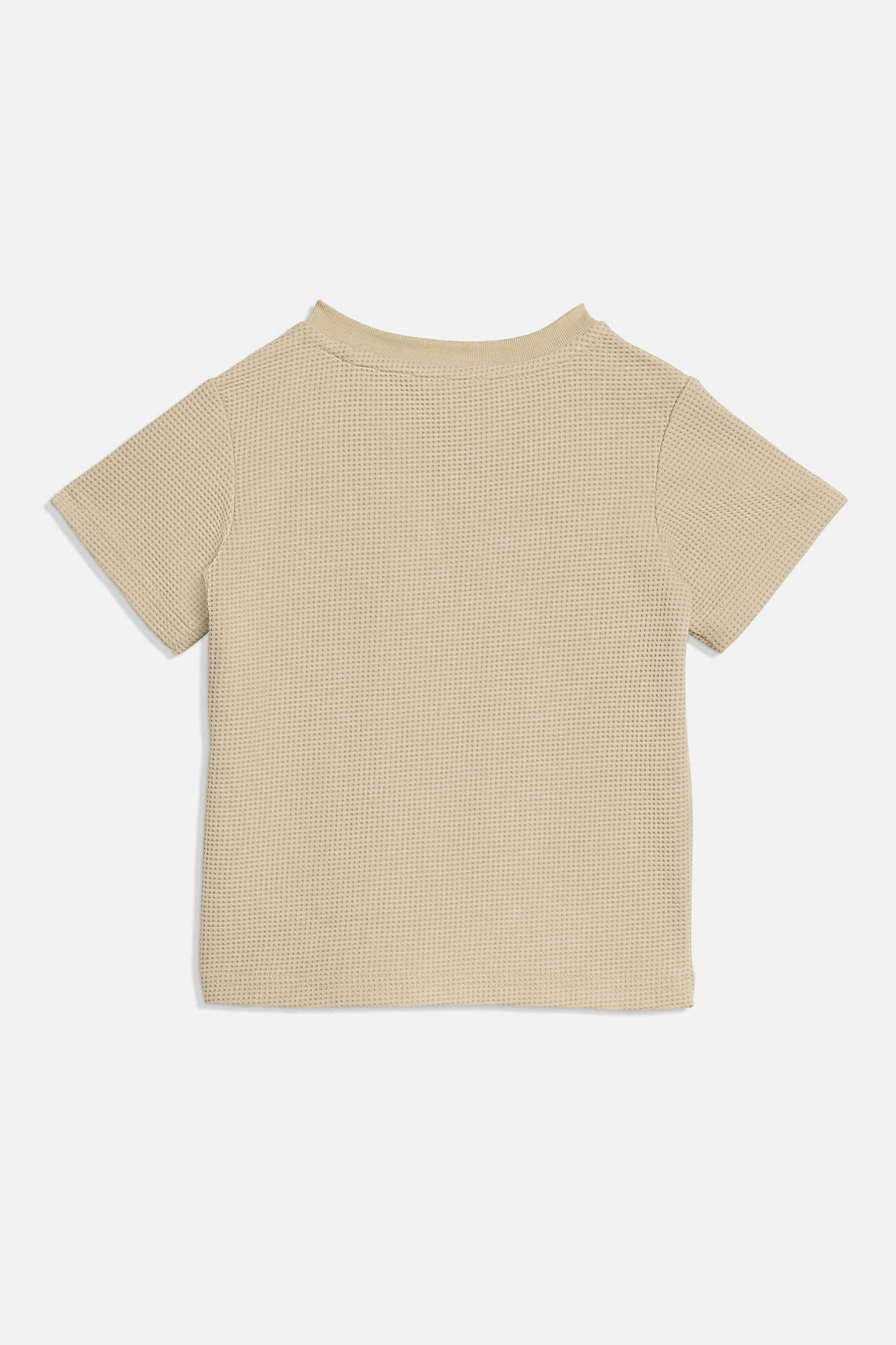 Baby-Set mit Waffelstruktur - Stone Khaki