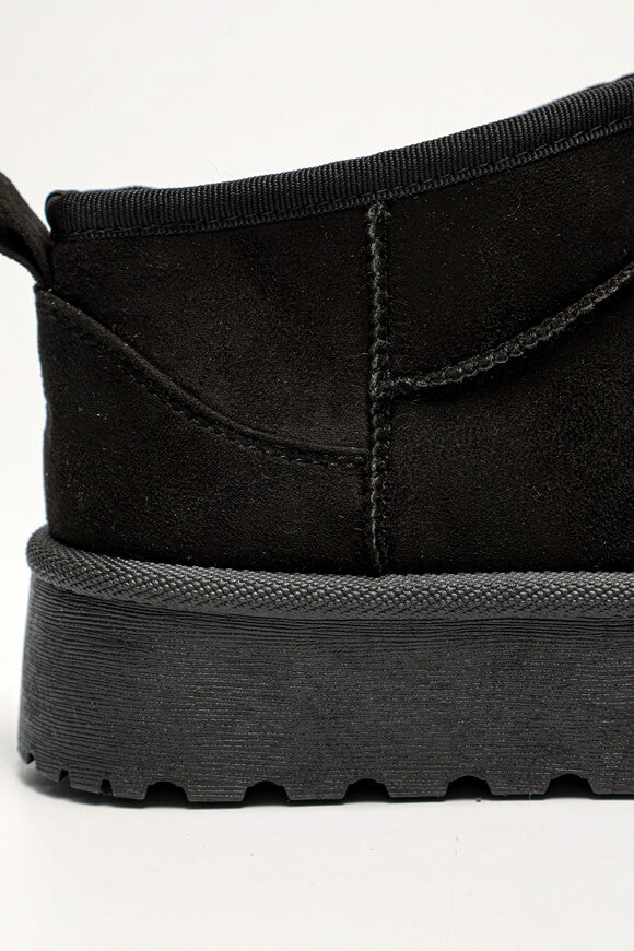 Gefütterte Plateau Stiefelette - Black