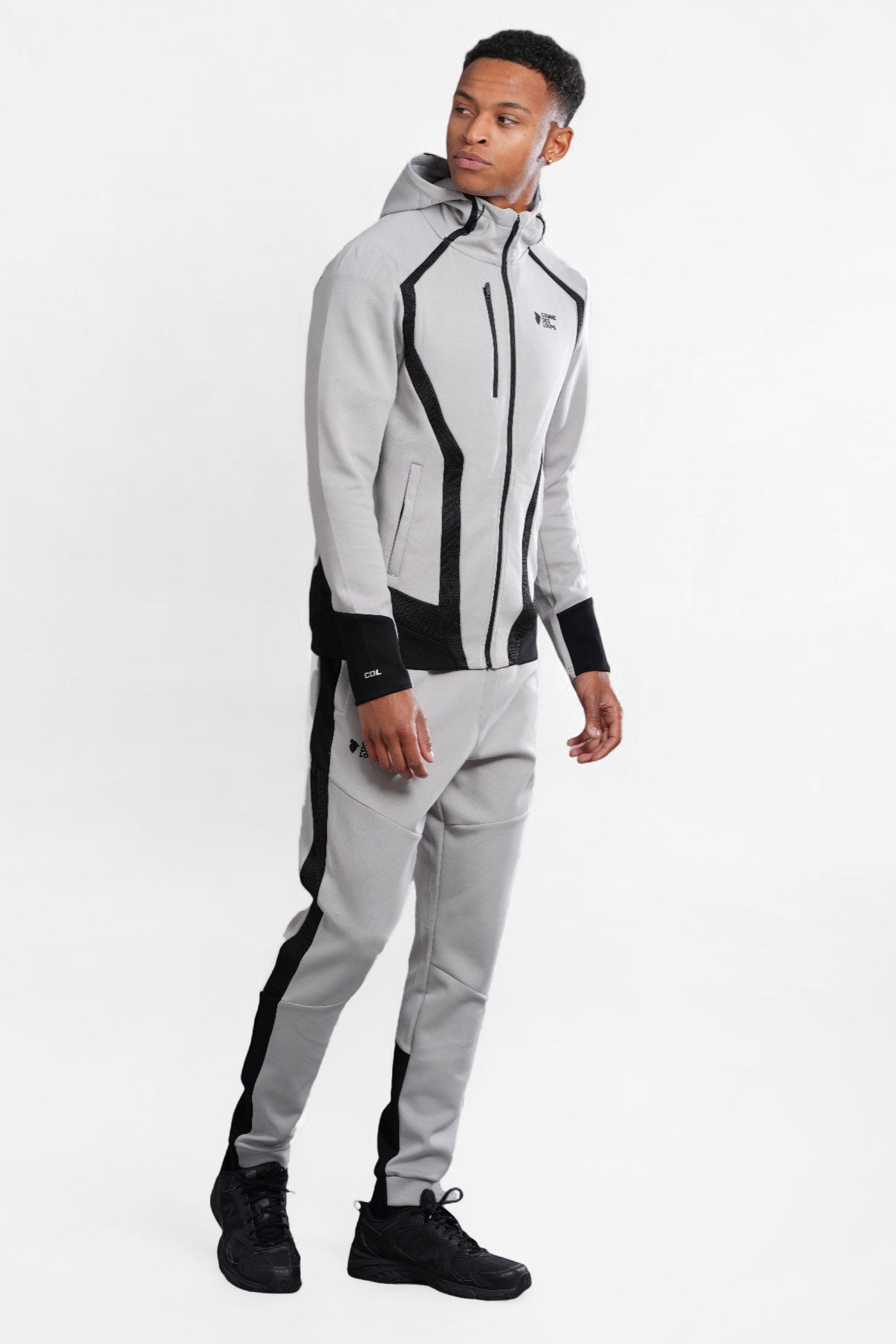 Shifter track pants - Light Grey + Black
