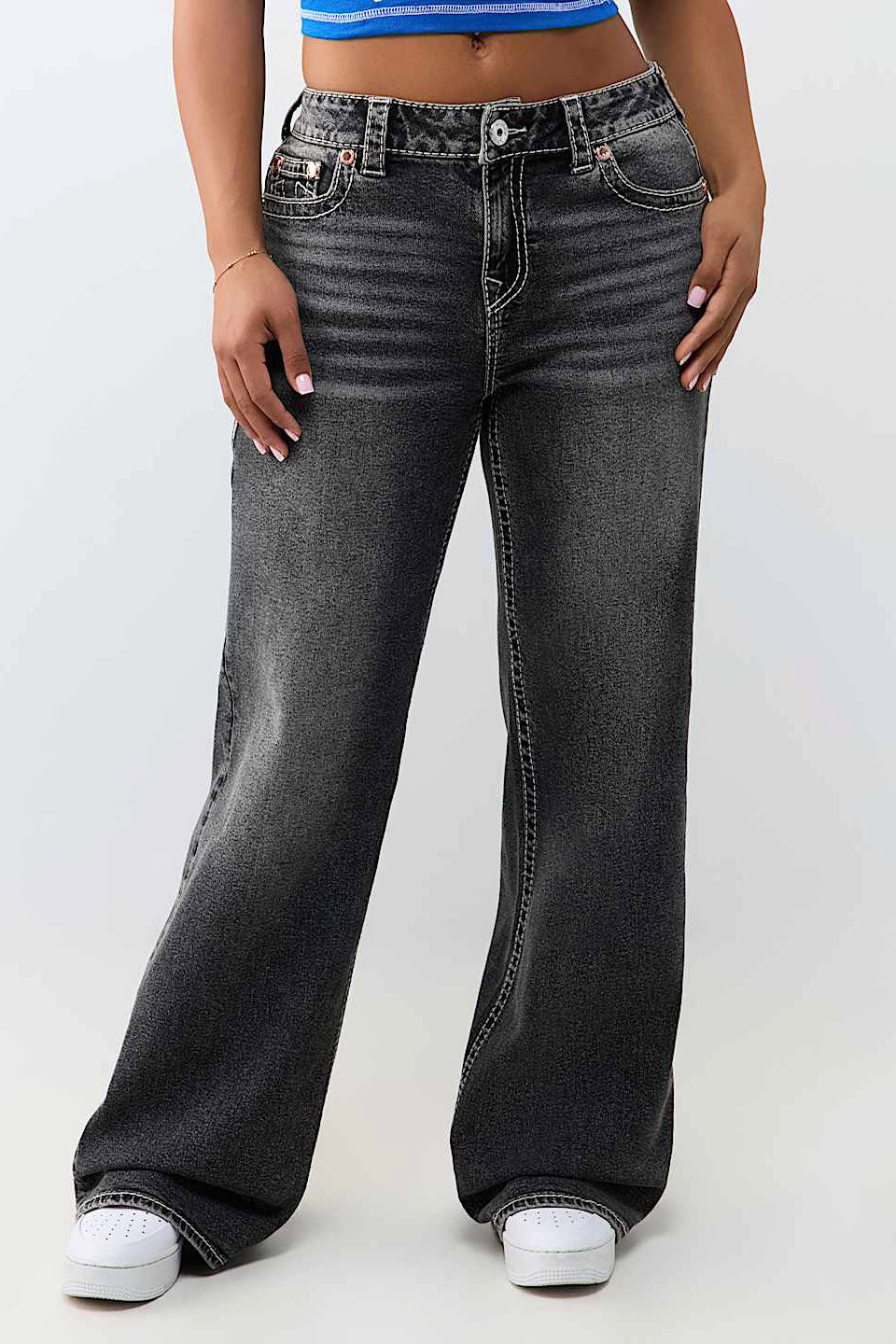 Jeans Bobbi a vestibilità larga - Meadow Ash