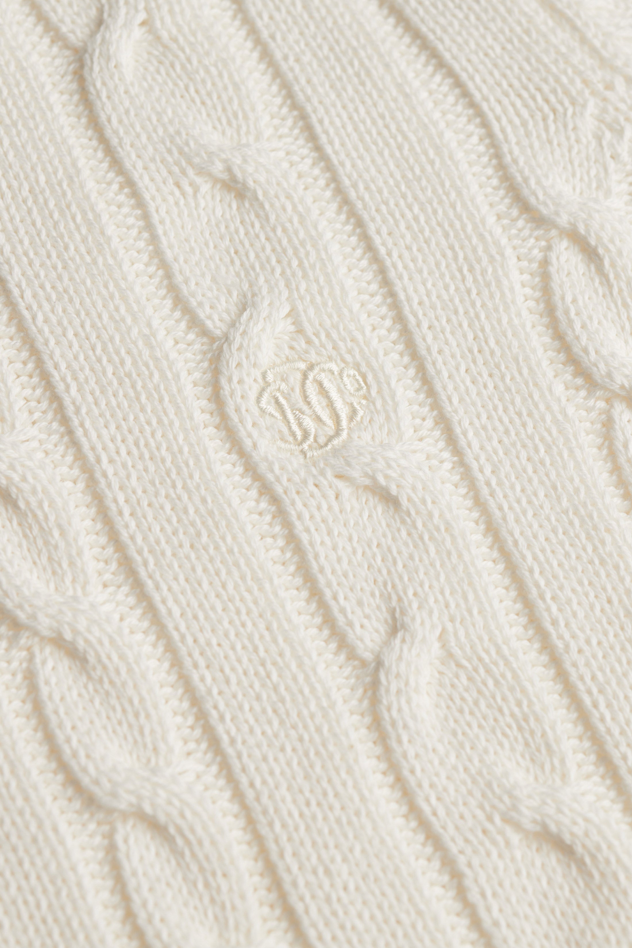 Cropped knit sweater - Offwhite