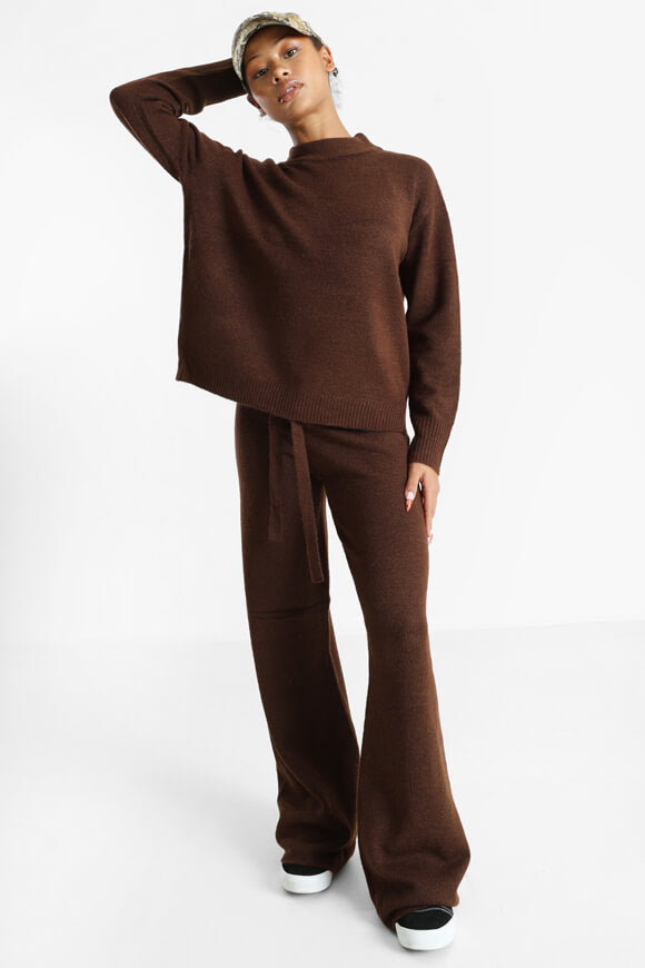 Knitted sweater - Dark brown
